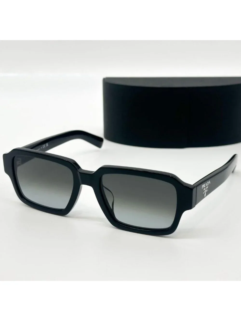 Prada Square Gradient Sunglasses Boston Logo Eyewear